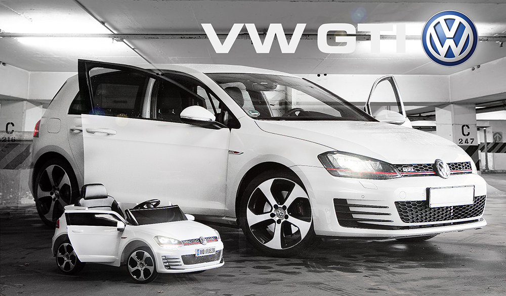 Coche Eléctrico para Niños con Mando Modelo VW Golf GTI 7 Batería 12 V -  Blanco - Compra tus Chollos